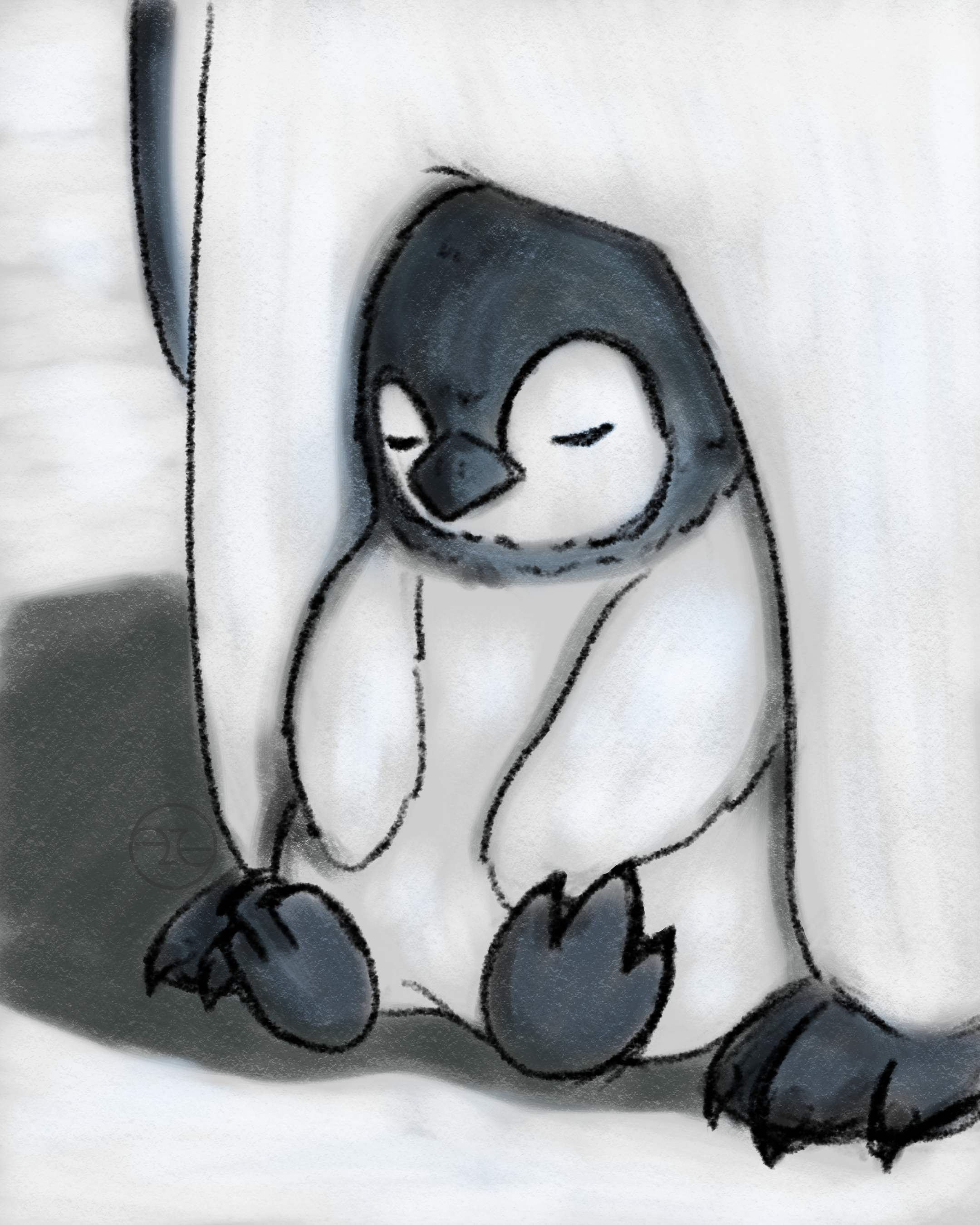 Penguin Sketch by Justin 'Azzy' Mull